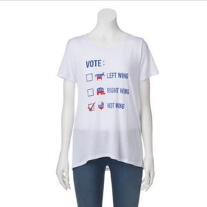 Political white Tshirt XL